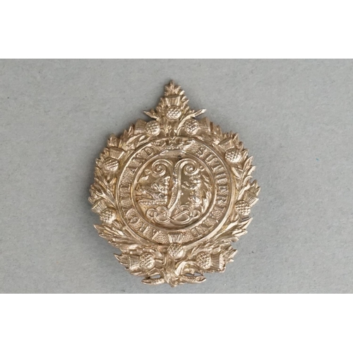 83 - A British Military White Metal Sweetheart Brooch To The Argyle And Sutherland Regiment, Pin Missing ... 