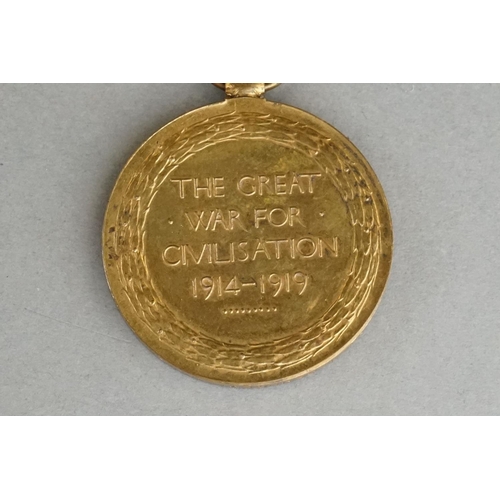 85 - A British Military World War One The Great War Of Civilisation Victory Medal, Named And Issued To No... 