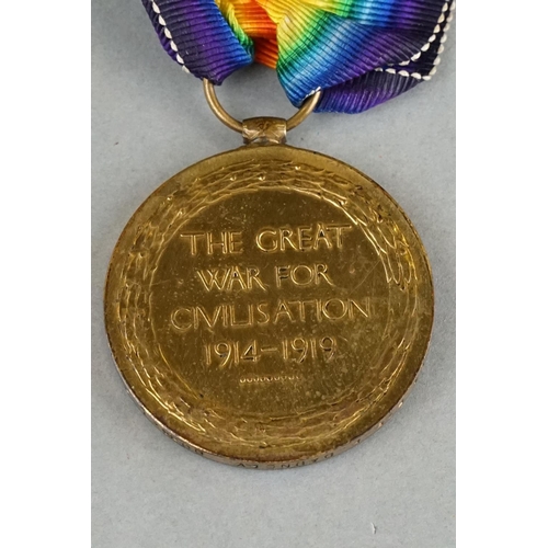 86 - A British Military Would War One Full Size Medal Trio To Include The Great War Of Civilisation Victo... 