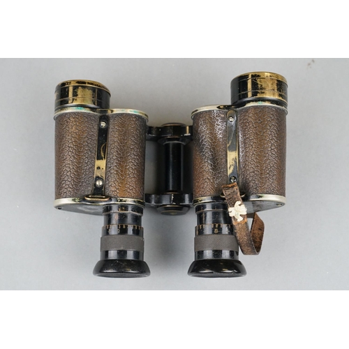 133 - A Pair Of World War Two British Military Issued Binoculars By Dollond Of London, Good Clear Broad Ar... 