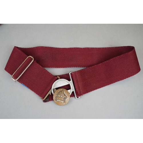 122 - A Collection of British Military Stable Belts To Include Two Parachute Regiment Examples.