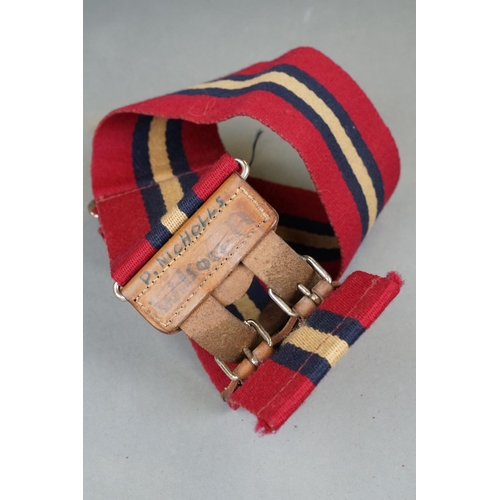 122 - A Collection of British Military Stable Belts To Include Two Parachute Regiment Examples.