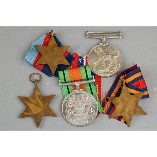 127 - Two British Military Full Size Medal Groups Issued To Brother, The First Group Comprising Of The 193... 