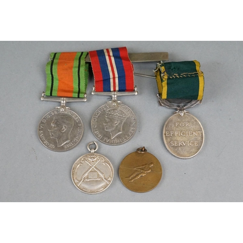 128 - Two British Military Full Size Medal Groups To Include World War One And World War Two Issued Within... 