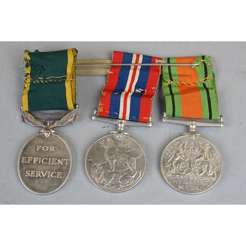 128 - Two British Military Full Size Medal Groups To Include World War One And World War Two Issued Within... 