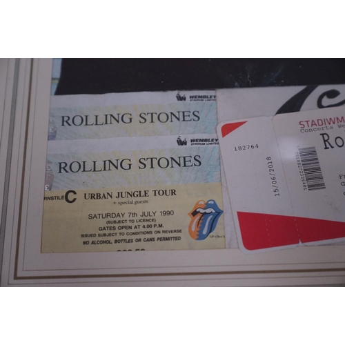 88 - Music Memorabilia - Three framed Rolling Stones items to include ltd edn Come On 7 inch single monta... 