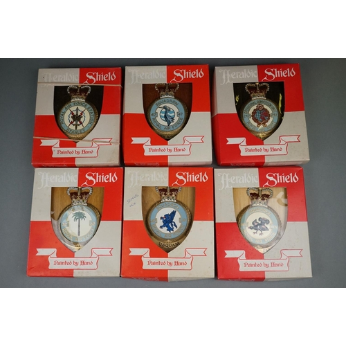 146 - A Collection Of Six Boxed Royal Air Force Shield Wall Plaques To Include RAF Stanley, RAF 30 Squadro... 