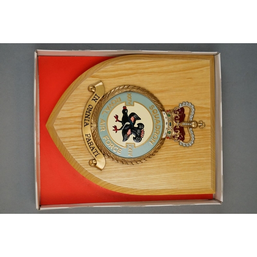 146 - A Collection Of Six Boxed Royal Air Force Shield Wall Plaques To Include RAF Stanley, RAF 30 Squadro... 