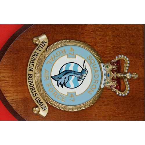 146 - A Collection Of Six Boxed Royal Air Force Shield Wall Plaques To Include RAF Stanley, RAF 30 Squadro... 