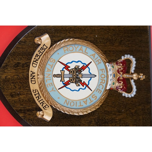 146 - A Collection Of Six Boxed Royal Air Force Shield Wall Plaques To Include RAF Stanley, RAF 30 Squadro... 