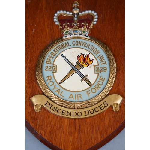 147 - A Collection Of Six Royal Air Force Shield Wall Plaques To Include RAF 617 Squadron, RAF Operational... 