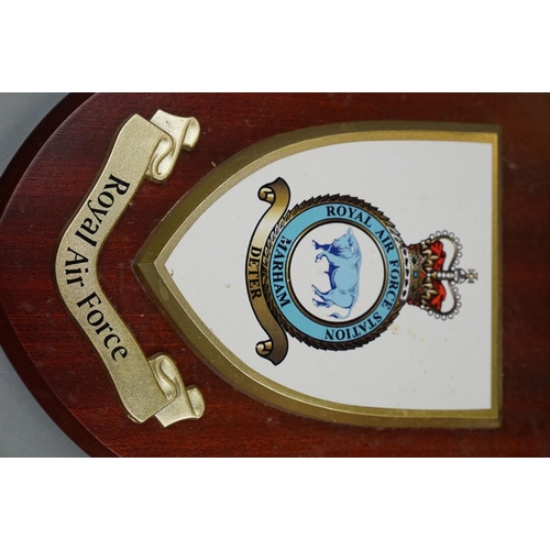 147 - A Collection Of Six Royal Air Force Shield Wall Plaques To Include RAF 617 Squadron, RAF Operational... 