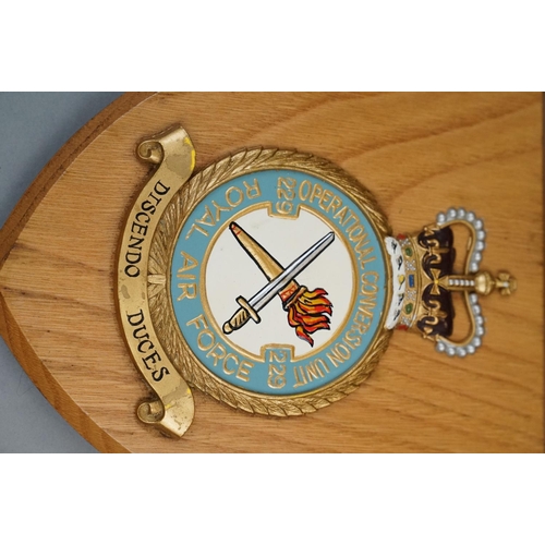 147 - A Collection Of Six Royal Air Force Shield Wall Plaques To Include RAF 617 Squadron, RAF Operational... 