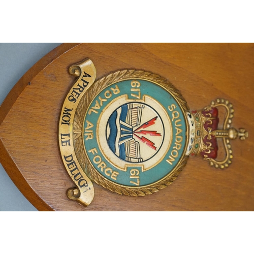 147 - A Collection Of Six Royal Air Force Shield Wall Plaques To Include RAF 617 Squadron, RAF Operational... 