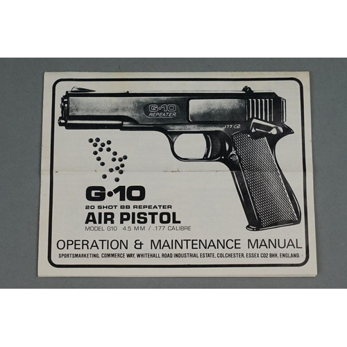 153 - A Sportsmarketing G.10 18 Shot .177 CAL. / 4.5mm BB Repeater Air Pistol In Original Box.