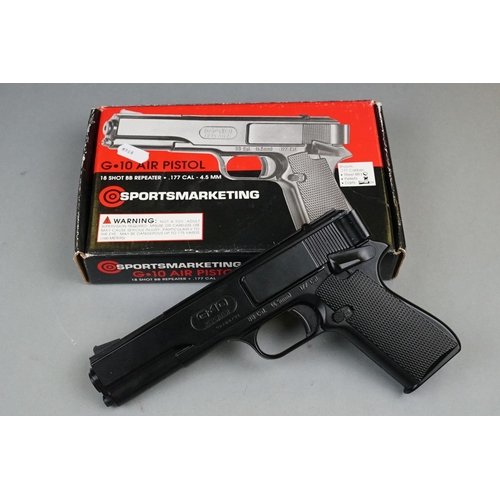 154 - A Sportsmarketing G.10 18 Shot .177 CAL. / 4.5mm BB Repeater Air Pistol In Original Box.