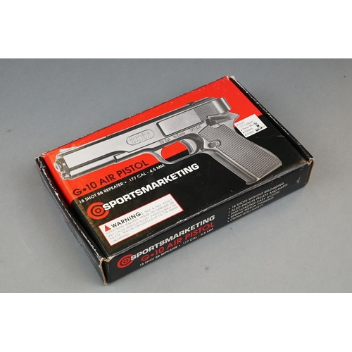 154 - A Sportsmarketing G.10 18 Shot .177 CAL. / 4.5mm BB Repeater Air Pistol In Original Box.