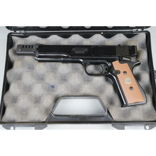 155 - A Sportsmarketing G.1015 .177 CAL. / 4.5mm BB Repeater Air Pistol In 806 Case Guard.