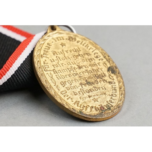 155A - A Full Size World War One German Veterans Der Kyffhauserbund 1914-1918 Medal Complete With Correct A... 