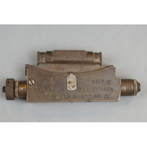 158 - A World War Two Mk IV Clinometer Sight C. 3617-C COS.330G.A., Dated 1943 And Marked With The Broad A... 