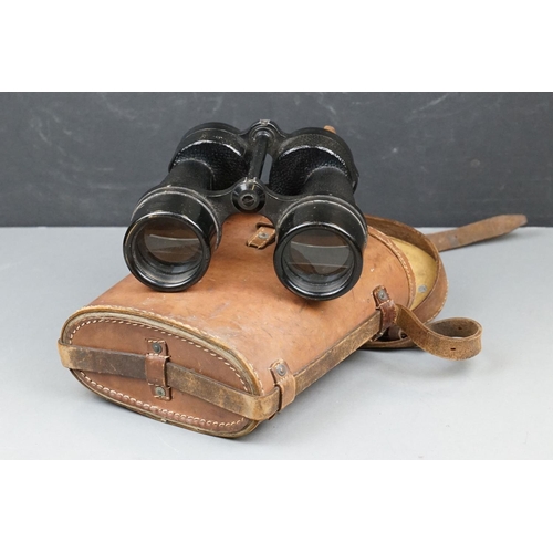 159 - A Pair Of World War Two Military Issued Binoprism No.5 MK.II x7 Binoculars, Dated 1941 And Marked Wi... 