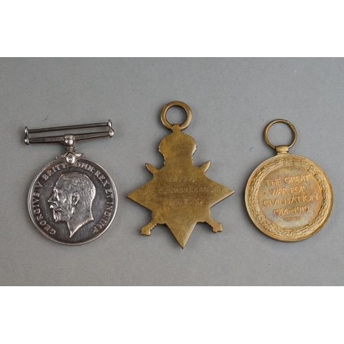 160A - A Full Size British World War One Medal Trio To Include The Great War Of Civilisation Victory Medal,... 