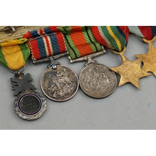 170A - A British Miniature World War One And World War Two Medal Group Of Eight Medals To Include The 1914 ... 