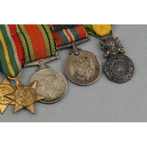 170A - A British Miniature World War One And World War Two Medal Group Of Eight Medals To Include The 1914 ... 