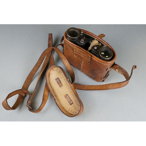 179 - A Pair Of World War Two Issued Military Field Binoculars By Kershaw, Sino Prism No.2 MkIII x6 No.222... 