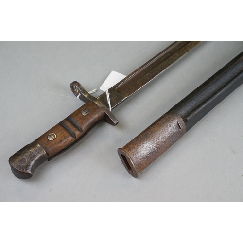 182 - A World War One British 1907 Pattern Bayonet, Dated 1913 And Stamped With The British Broad Arrow, C... 