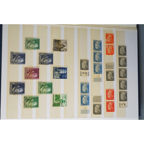 184 - A Collection Of World War Two German Stamps Together With A German Newspaper Dated 1939.