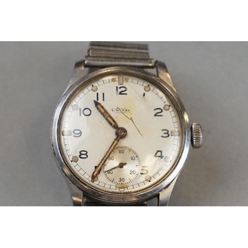 188 - A British World War Two Issued Unitas Swiss Made ATP Wrist Watch, Serial No.102623, Marked ATP Toget... 