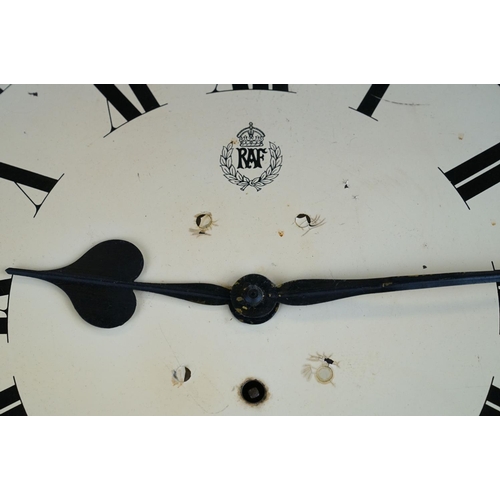 361 - A British World War Two Royal Air Force / R.A.F. Wall Clock, RAF Logo With Kings Crown To Enamel Dia... 