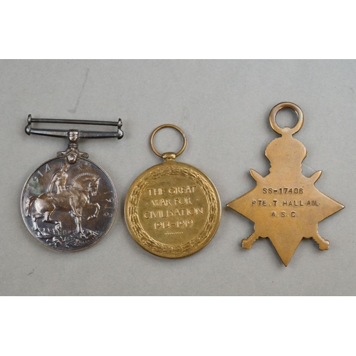 85A - A Full Size British World War One Medal Trio To Include The Great War Of Civilisation Victory Medal,... 