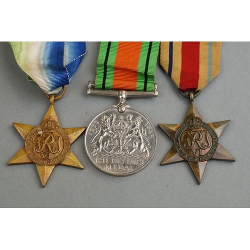 90A - A Full Size British World War Two Medal Group Of Three To Include The 1939-1945 Defence Medal, The A... 