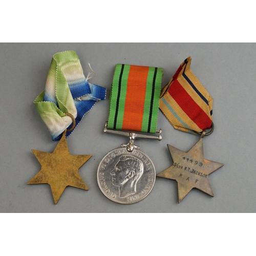 90A - A Full Size British World War Two Medal Group Of Three To Include The 1939-1945 Defence Medal, The A... 