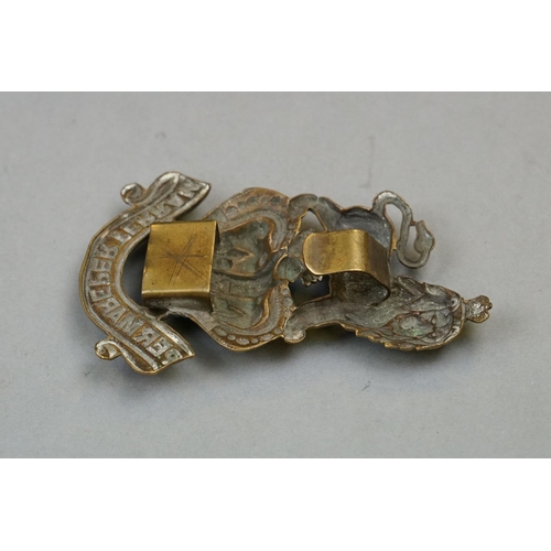 176 - A Victorian British Military Brass Marines Pouch Badge, Lion On Top Of Queen Victoria's Crown With S... 