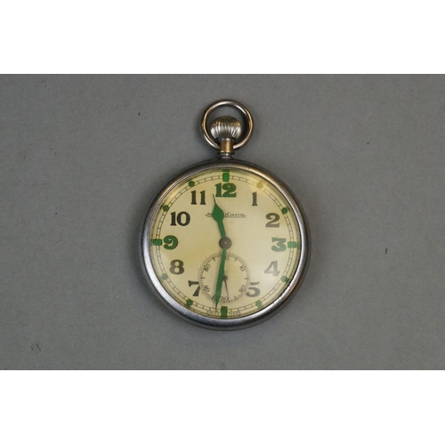 177 - A British Military Issued Jaeger LeCoultre G.S.T.P. Swiss Made Pocket Watch, Marked To Verso G.S.T.P... 