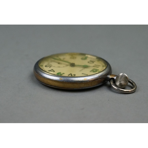 177 - A British Military Issued Jaeger LeCoultre G.S.T.P. Swiss Made Pocket Watch, Marked To Verso G.S.T.P... 