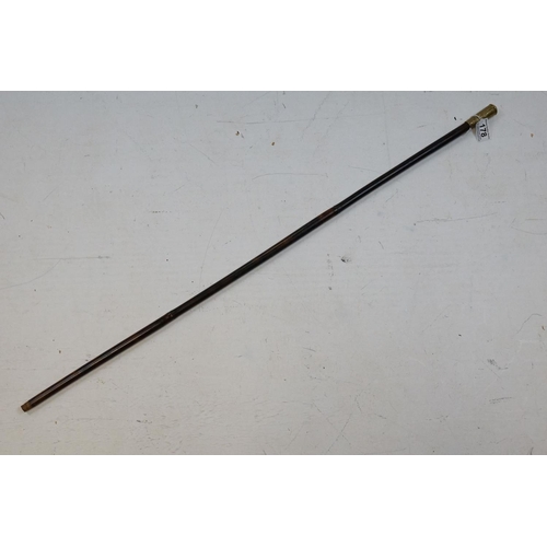 178 - A Vintage Stick Cane Officers Sword Stick With Brass Pommel Badged To The Special Air Service (SAS).... 