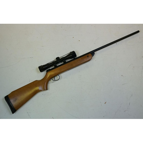 198 - A BSA Meteor .22 CAL Air Rifle With BSA Telescopic Sight.