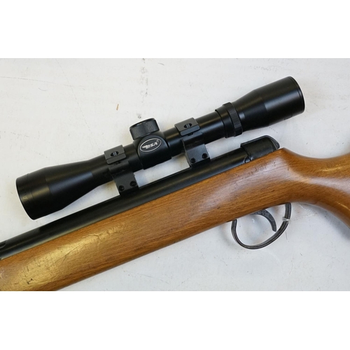 198 - A BSA Meteor .22 CAL Air Rifle With BSA Telescopic Sight.