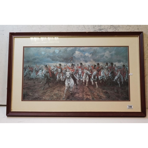 199 - A Large Military Art Print Titled 