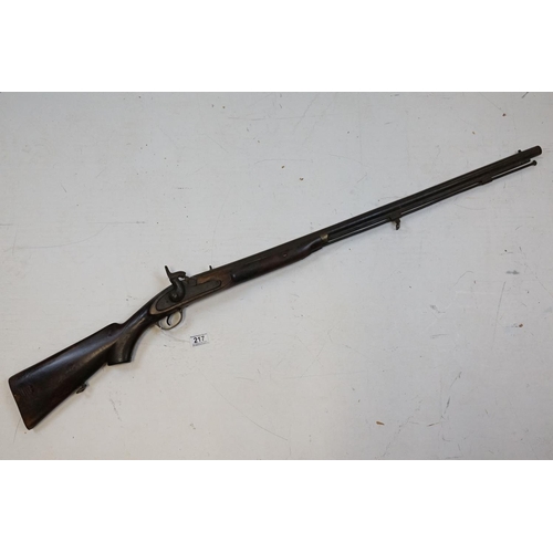 217 - An Antique Muzzle Loading Rifle (A/F).