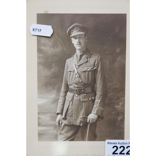 222 - A Collection Of Three World War One Framed And Glazed Pictures To Include A Portrait Of A Officer, A... 