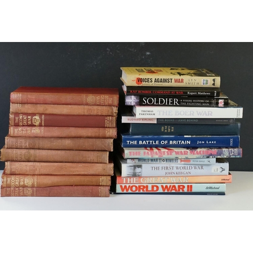 242 - A Collection Of Approx Twenty Military Reference Books To Include The Second Great War In Nine Bound... 