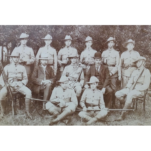 247 - A Framed And Glazed Boer War Era Military Regimental Group Photograph, Measures Approx 49cm x 39cm.