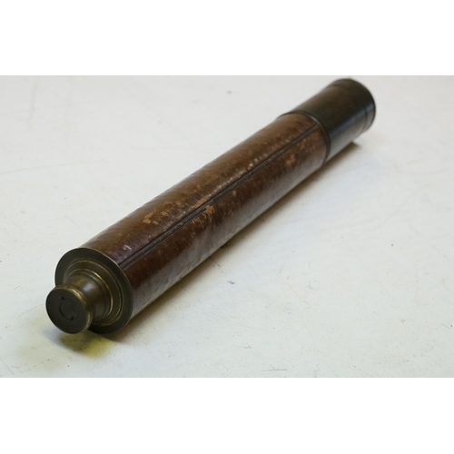 254 - An Antique Possibly 19th Century Military / Naval Two Drawer Brass Telescope, Engraved R. Adie Of Li... 