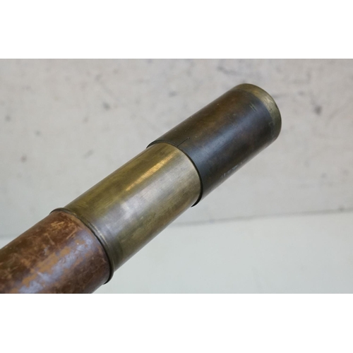 254 - An Antique Possibly 19th Century Military / Naval Two Drawer Brass Telescope, Engraved R. Adie Of Li... 