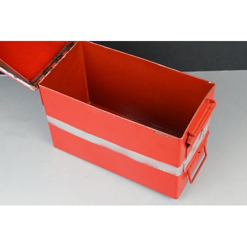 263 - A Vintage Military Ammunition Box, H83 MK.2, Dated 1973, Overpainted Red.